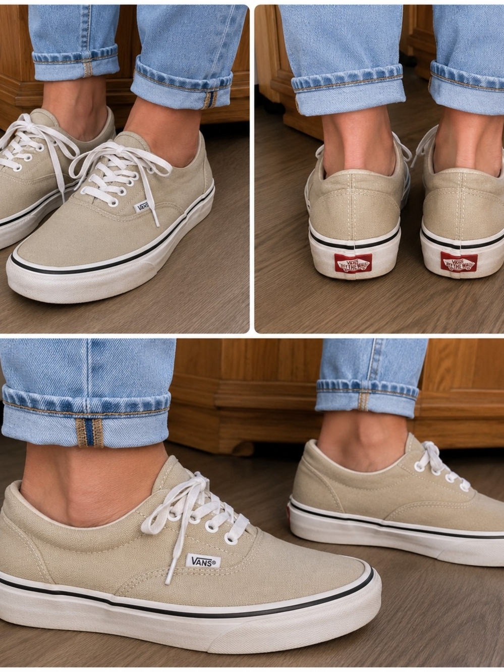 Vans Authentic Low-Top Canvas Sneakers - Beige